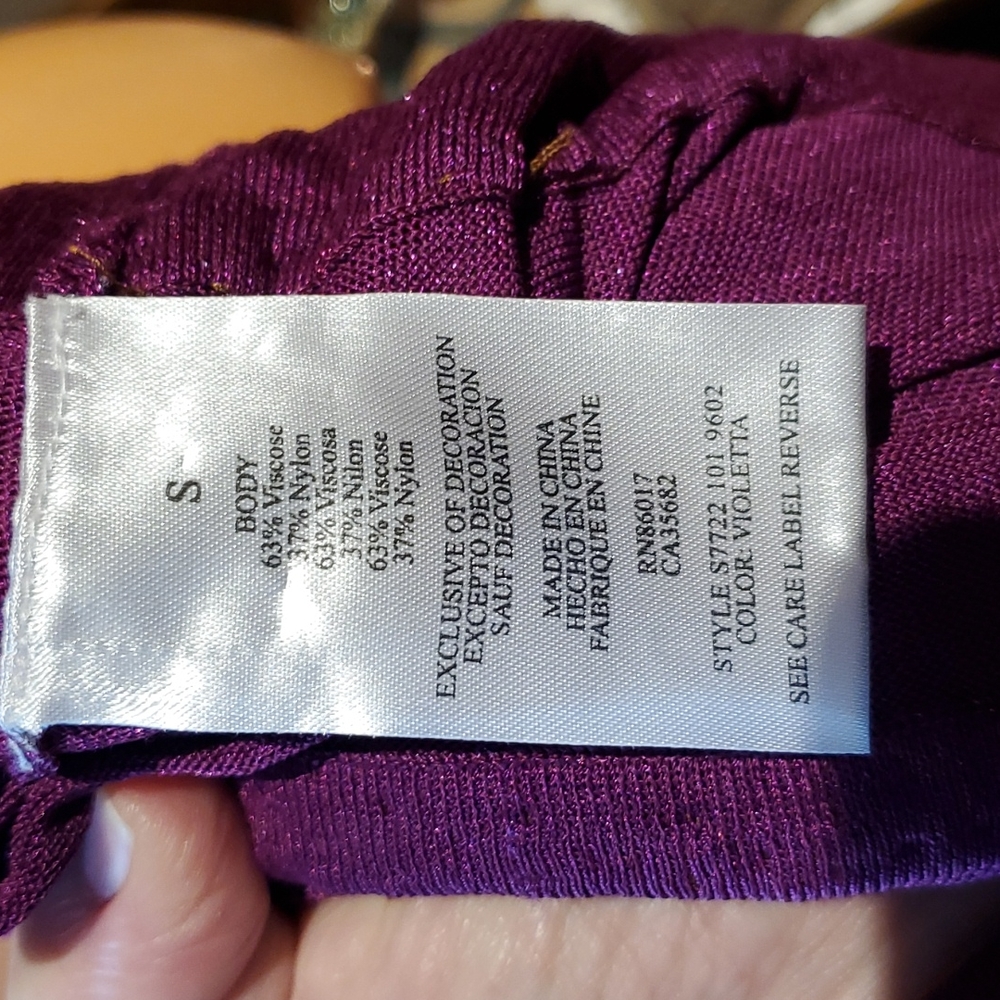Bebe sequins metallic long dress S - Picture 7 of 7